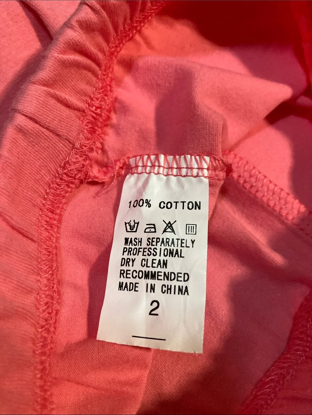 Girls Pink Ruffle Hem Cotton Pants